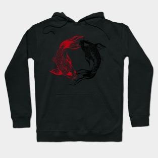 Two Koi Fish Japanese yinyang Hoodie